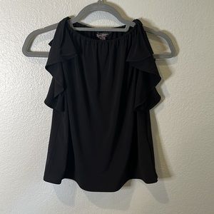 Black Banana Republic Ruffle Tank Top